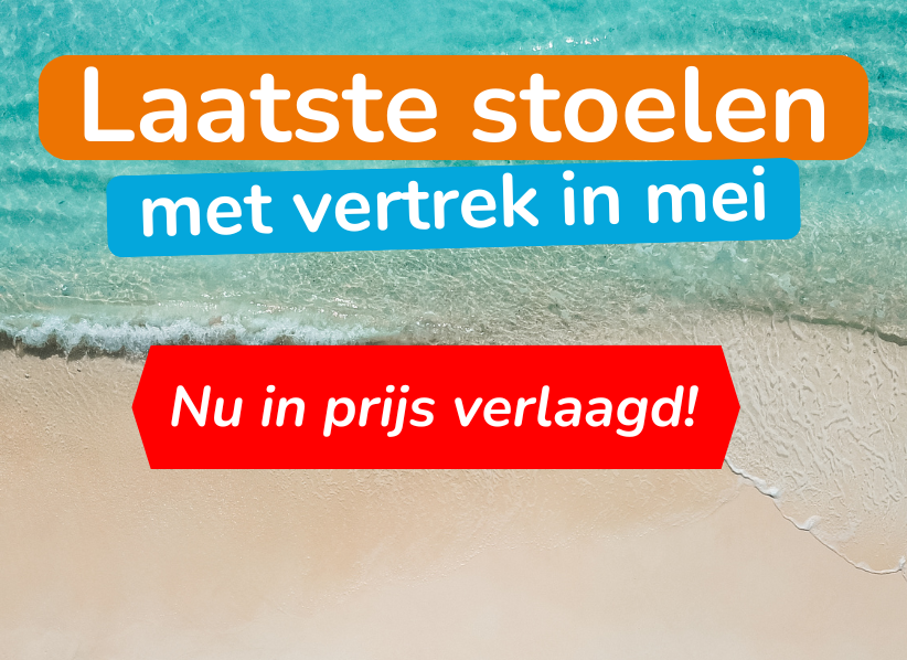 Laatste stoelen met vertrek in mei